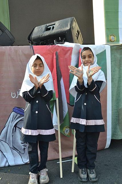کودکانی که برای حمایت از کودکان غزه آمده بودند