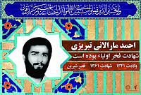 آلبوم اختصاصی شهید احمد مارالانی تبریزی . کد 0211322174 آ