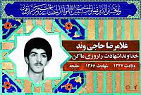 آلبوم اختصاصی شهید غلامرضا حاجی وند . کد 0211322259 آ